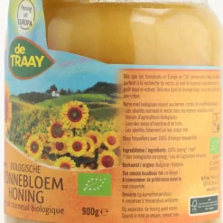 Siropen & Zoetstoffen<De Traay Honing Zonnebloem Bio 900 gr