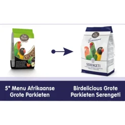 5 Sterren Menu Afrikaanse Parkiet 2,5 kg Droogvoer & Zaden