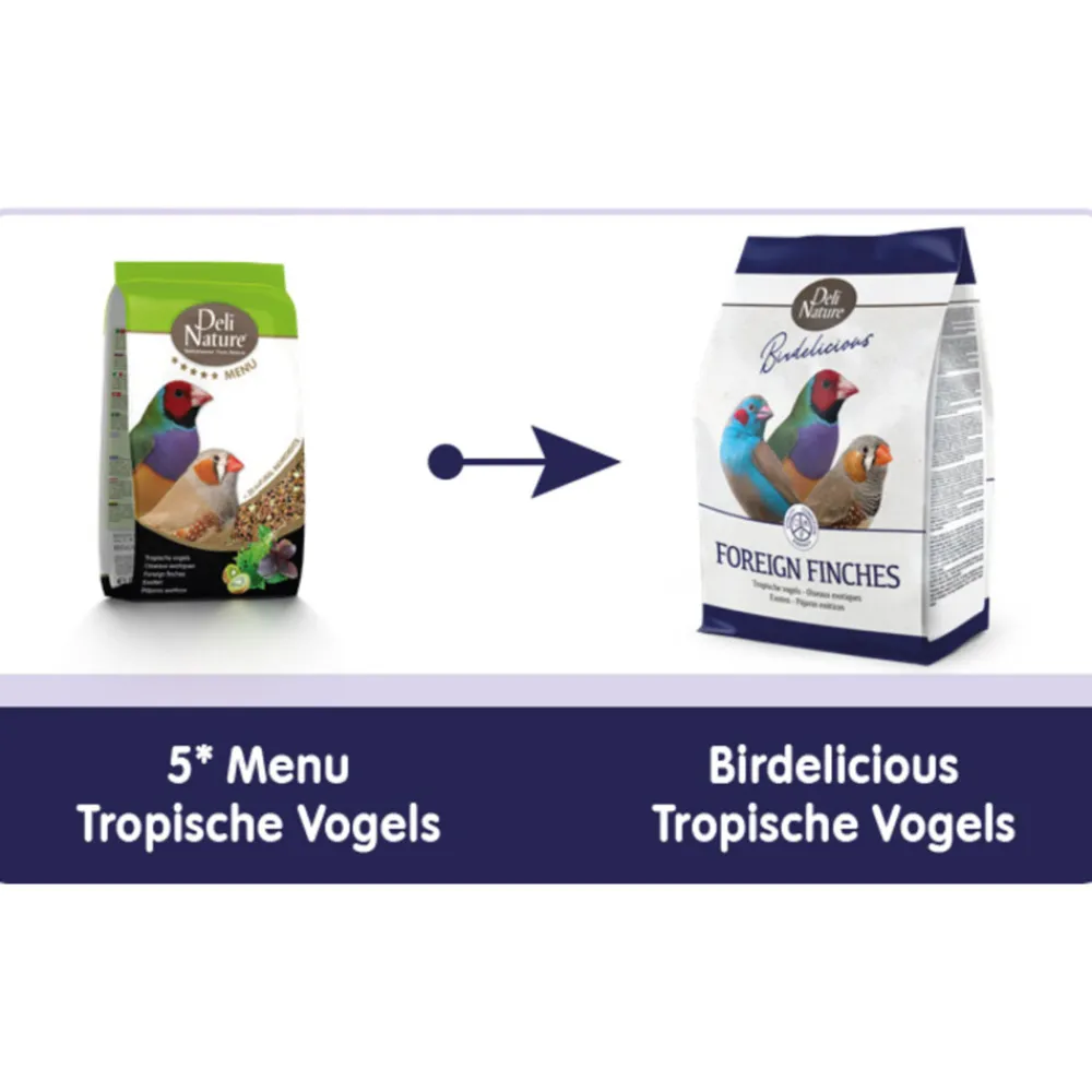 Droogvoer & Zaden<Deli Nature 5 Sterren Menu Tropische Vogels 800 gr