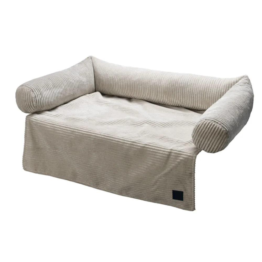 Manden & Dekens<Designed by Lotte Bankkussen Ribbed Lichtgrijs 90 x 55 x 13,5 cm