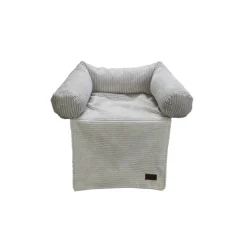 Bankkussen Geribbeld Lichtgrijs 50 x 50 x 30 cm Manden & Dekens