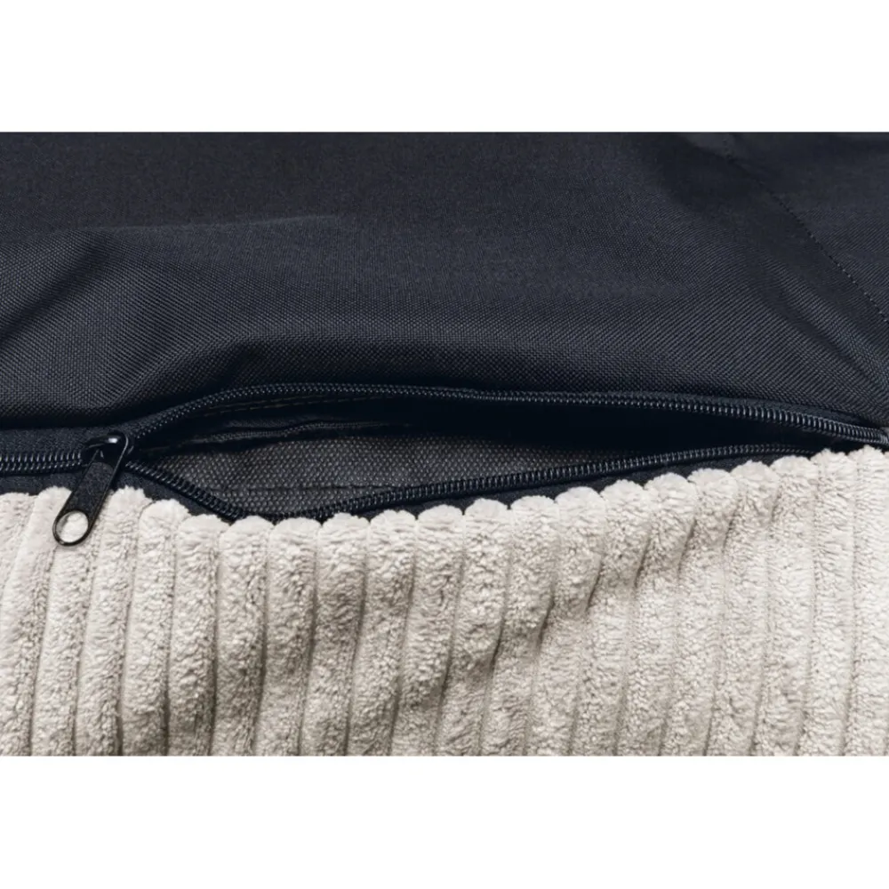 Bankkussen Geribbeld Lichtgrijs 50 x 50 x 30 cm Manden & Dekens