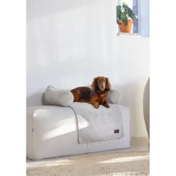 Bankkussen Geribbeld Lichtgrijs 50 x 50 x 30 cm Manden & Dekens