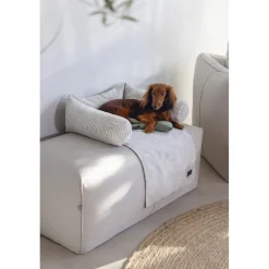 Bankkussen Geribbeld Lichtgrijs 50 x 50 x 30 cm Manden & Dekens