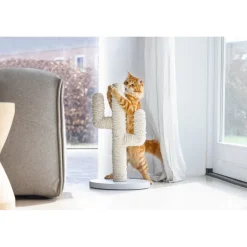 New Houten Krabpaal Cactus Wit 35 x 35 x 60 cm Krabpalen & Meubels