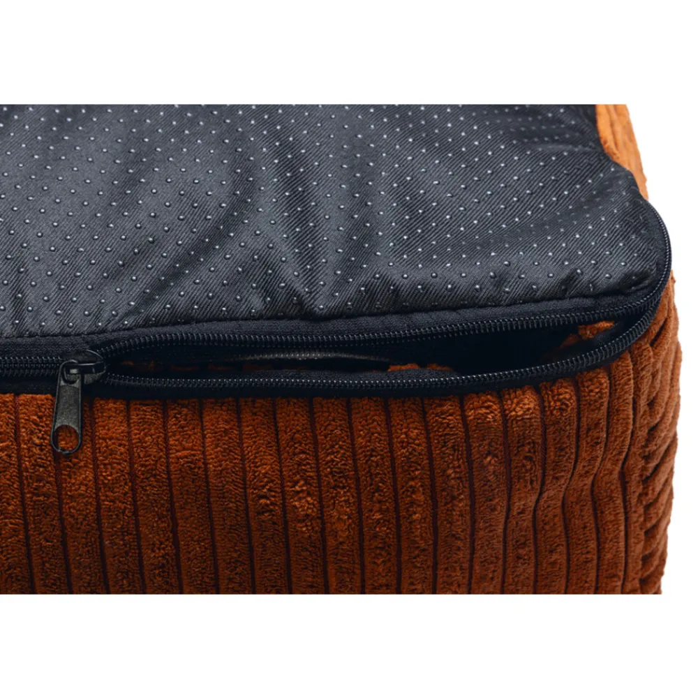 Clearance Ligkussen Ribbed Terracotta 70 x 55 x 15 cm Manden & Dekens