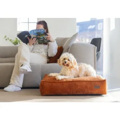 Clearance Ligkussen Ribbed Terracotta 70 x 55 x 15 cm Manden & Dekens