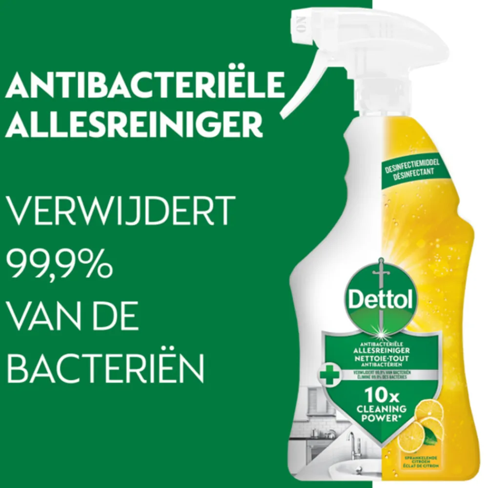 Allesreiniger<Dettol Antibacteriële Allesreiniger Spray Sprankelende Citroen 750 ml