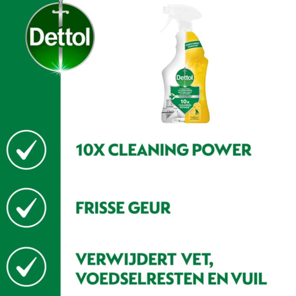 Allesreiniger<Dettol Antibacteriële Allesreiniger Spray Sprankelende Citroen 750 ml
