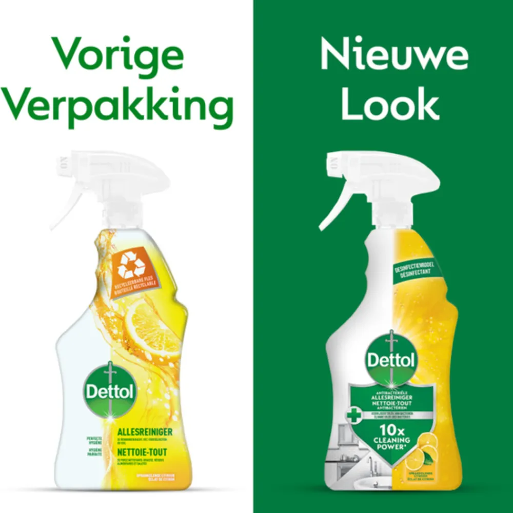 Allesreiniger<Dettol Antibacteriële Allesreiniger Spray Sprankelende Citroen 750 ml