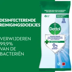 Schoonmaakdoekjes<Dettol Desinfecterende Reinigingsdoekjes Cleanser 72 stuks