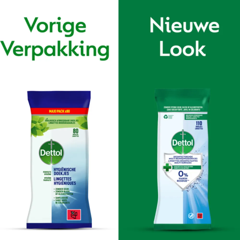 Schoonmaakdoekjes<Dettol Desinfecterende Reinigingsdoekjes Cleanser 110 stuks