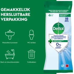 Schoonmaakdoekjes<Dettol Desinfecterende Reinigingsdoekjes Cleanser 110 stuks