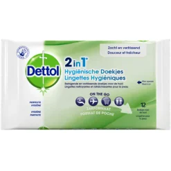 Schoonmaakdoekjes<Dettol Hygienische Doekjes 2in1 12 stuks