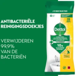 Schoonmaakdoekjes<Dettol Reinigingsdoekjes Power & Fresh Citrus 110 stuks
