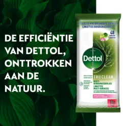 Schoonmaakdoekjes<Dettol Reinigingsdoekjes Tru Clean Appleblossom 48 stuks