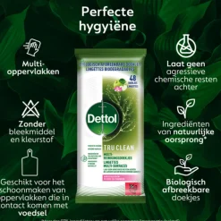 Schoonmaakdoekjes<Dettol Reinigingsdoekjes Tru Clean Appleblossom 48 stuks