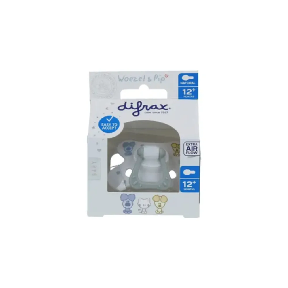 Fopspeen Natural 12+ mnd Woezel & Pip^Difrax Best