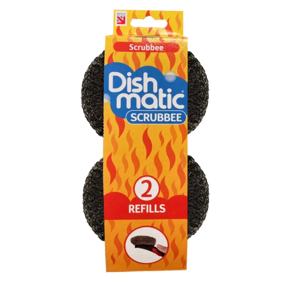 New Staalspons Navulling Afwasborstel 2 stuks Keukenartikelen