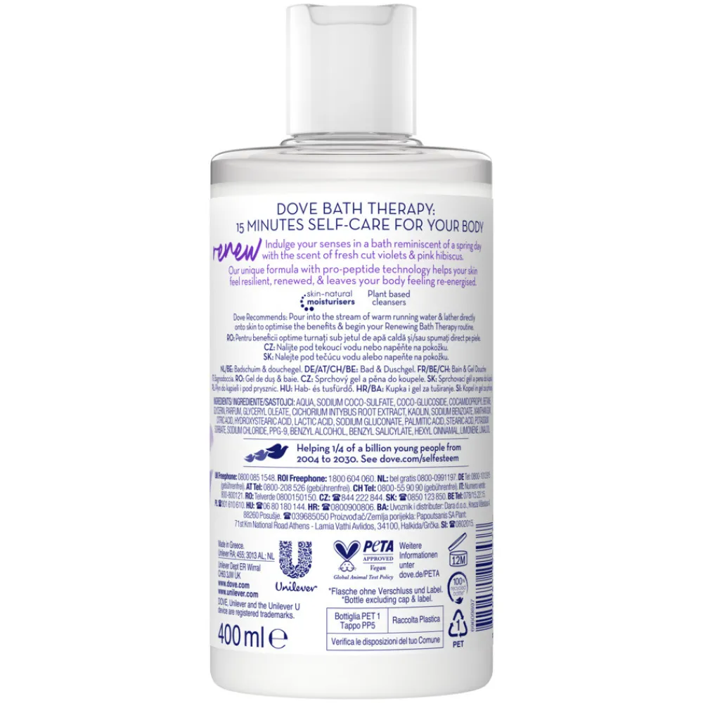 Bad & Douche<Dove Bath Therapy Renew Badschuim & Douchgel 400 ml