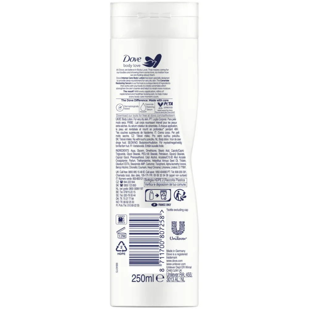 Huidverzorging<Dove Bodylotion Intensive 250 ml