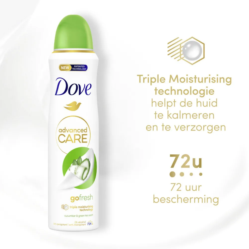 Deodorant<Dove Deodorant Spray Advanced Care Cucumber & Green Tea 150 ml