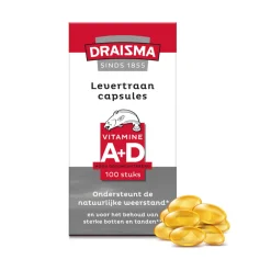 Levertraan Vitamine A&D 100 capsules^Draisma