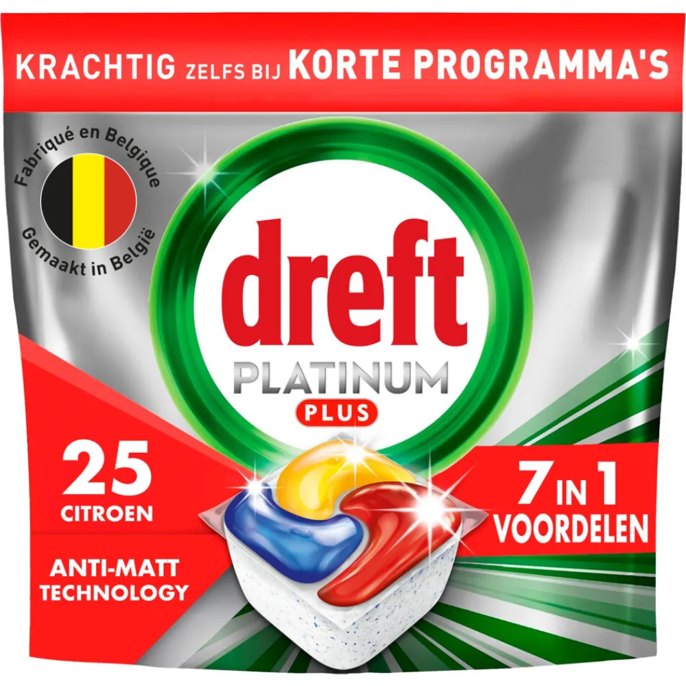 New Vaatwastabletten Platinum Plus All In One Citroen 25 stuks Machineafwas