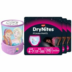Slaapkamer|Luiers< DryNites Luierbroekjes Girl 4-7 jaar Voordeelbox + Frozen Led Projector Lamp Pakket