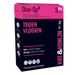Anti Vlooiendruppels Kat en Konijn vanaf 4 kg 3 pipetten^Duo-op New