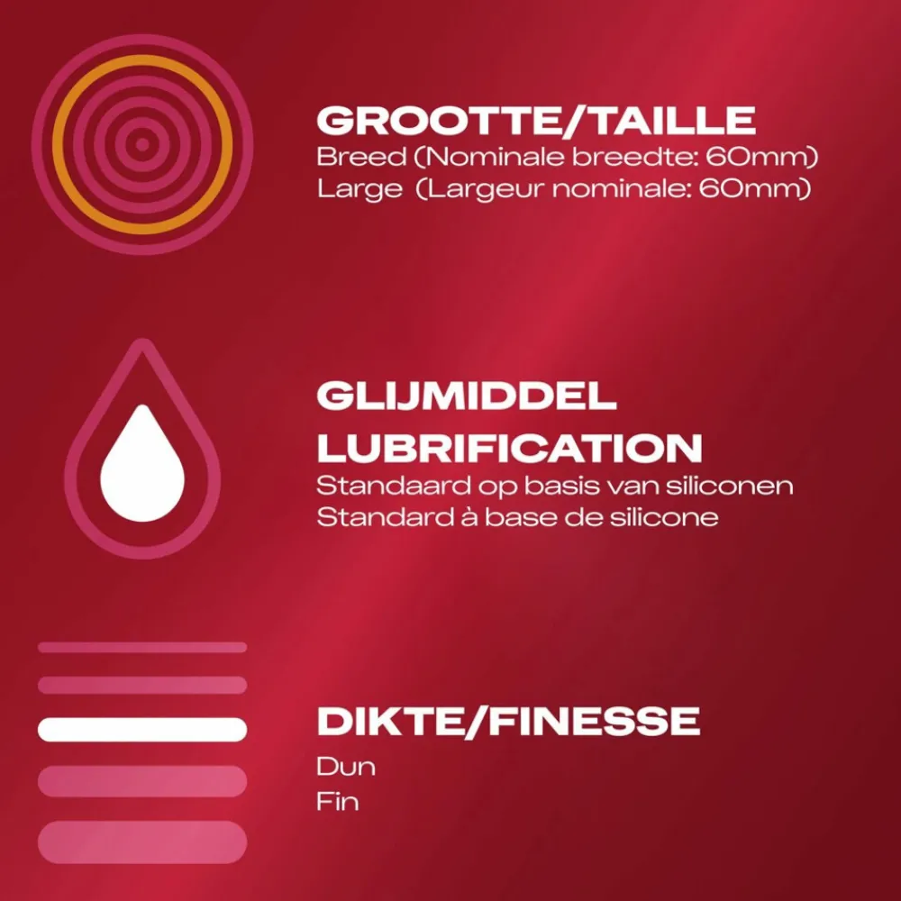 Hot - Love Condoooms 6 stuks & Thin Feel Condooms 10 stuks - Pakket Intieme Hulpmiddelen