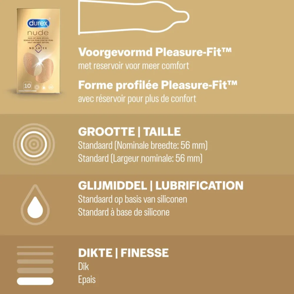 - Orgasm Intense Condooms 10 stuks & Nude No Latex Condooms 10 stuks - Pakket^Durex Outlet