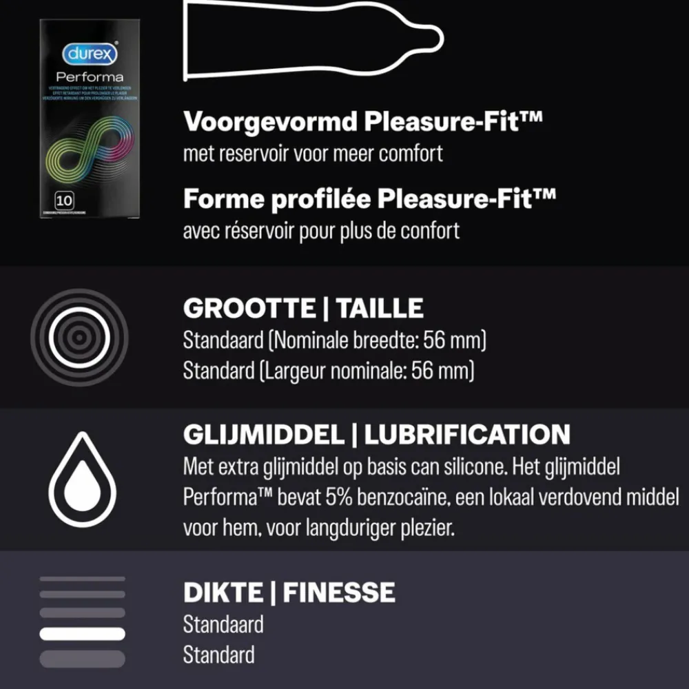- Orgasm Intense Condooms 10 stuks & Performa Condooms 10 stuks Pakket^Durex Online