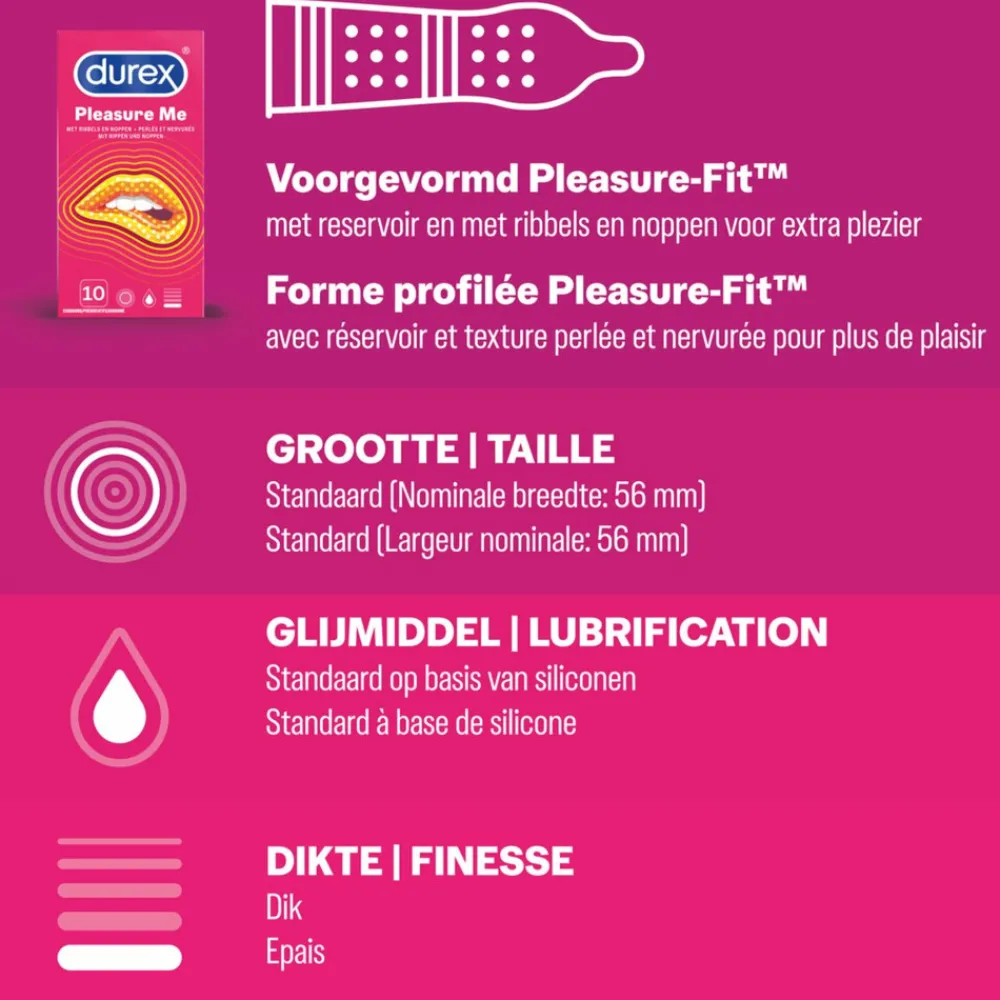 - Pleasure Me Condooms 10 stuks, Orgasm Intense Condooms 10 stuks & Performa Condooms10 stuks - Pakket^Durex Discount