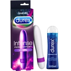 Pure Fantasy Vibrator en Glijmiddel Sensitive Waterbasis Pakket^Durex Clearance