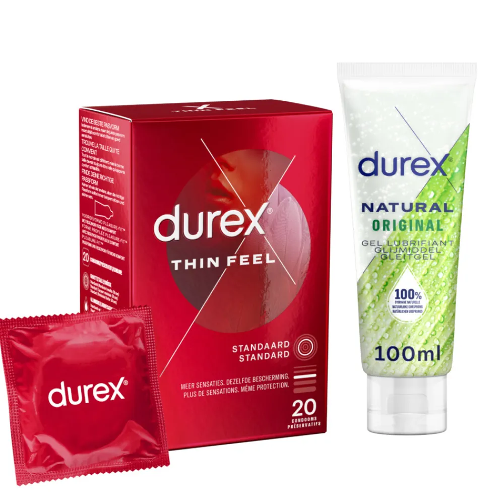 Thin Feel Condooms en Natural Glijmiddel Pakket^Durex Online
