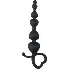 Hot Anaal Kralen met Hartje Zwart Voor Koppels