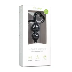 Hot Anaal Kralen met Hartje Zwart Voor Koppels