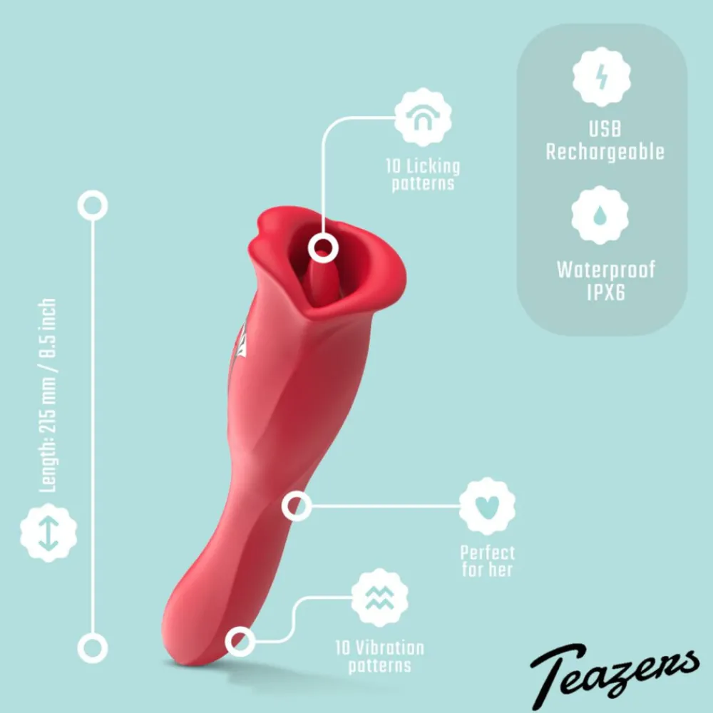 Best Clitoris Vibrator met Likkende Tong The Rose Voor Haar