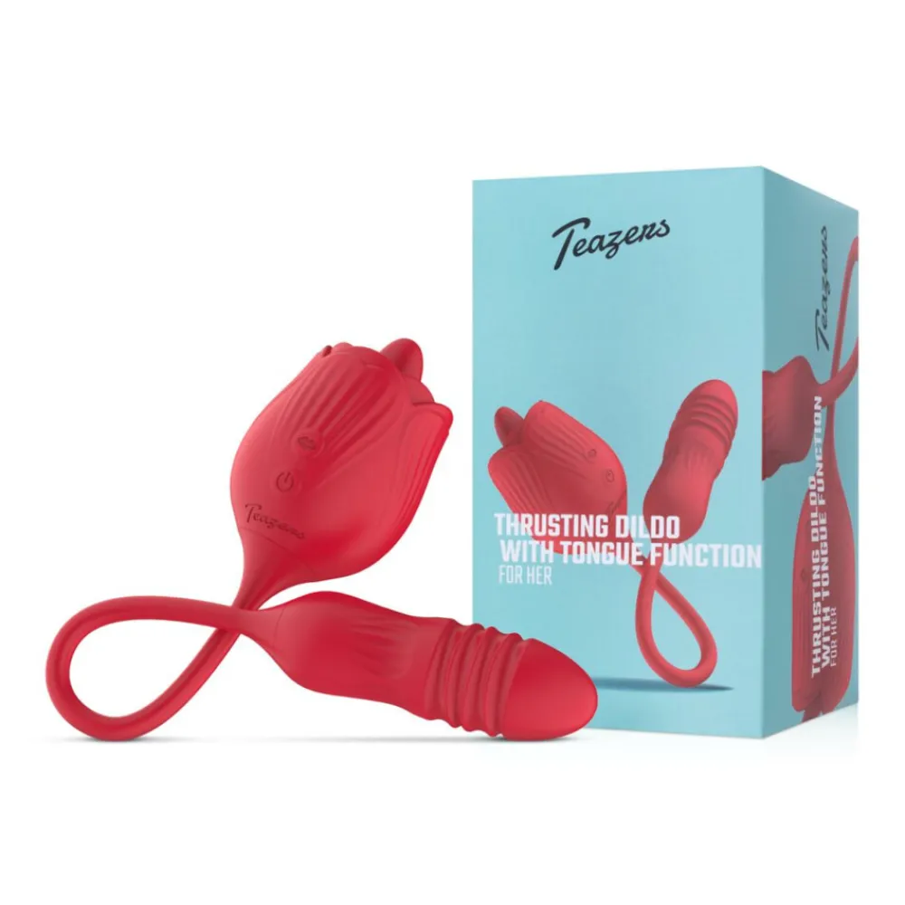 Voor Haar<Easytoys Clitoris Vibrator met Stotende Dildo The Rose