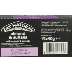 Fruit & Noten Bar Amandel & Sultana 12 x 50 gr^Eat natural New