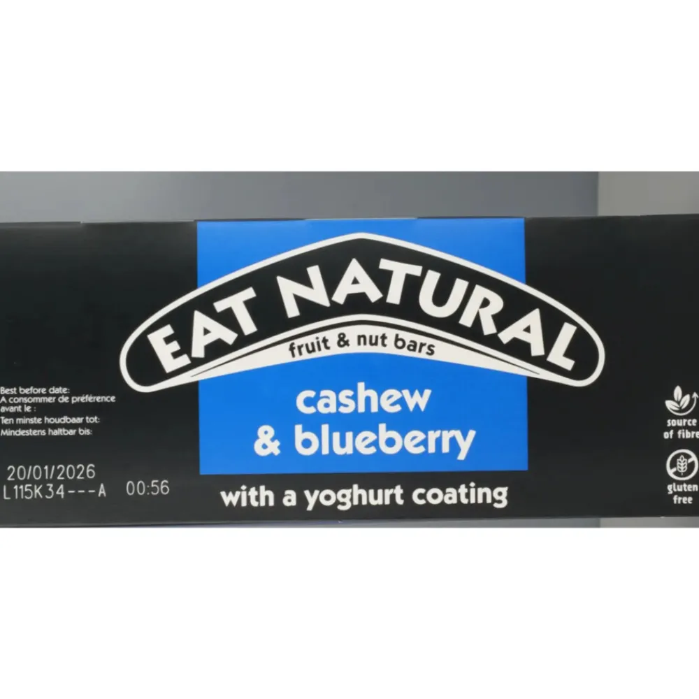 Snacks|Glutenvrij<Eat natural Fruit & Noten Bar Yoghurtlaagje Cashew & Blueberry 12 x 45 gr