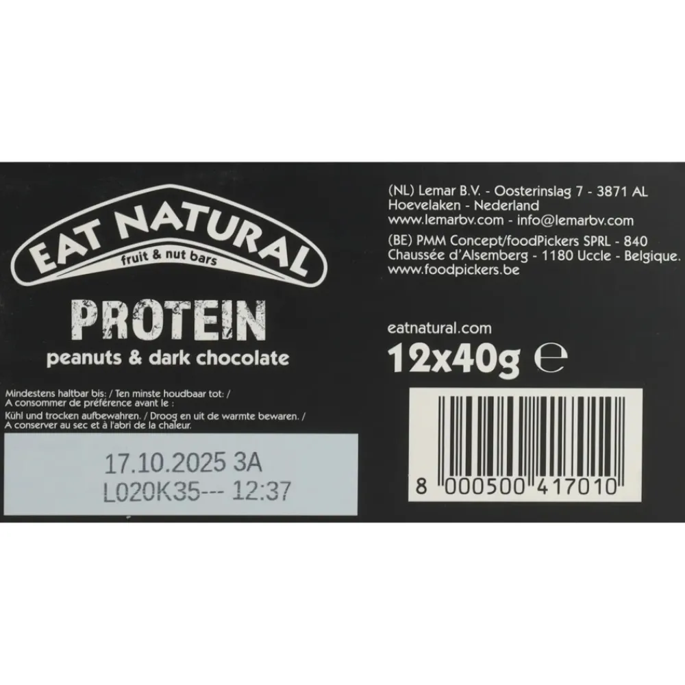 Outlet Proteïn Bar Pinda's en Chocolade 12 x 40 gr Snacks|Glutenvrij