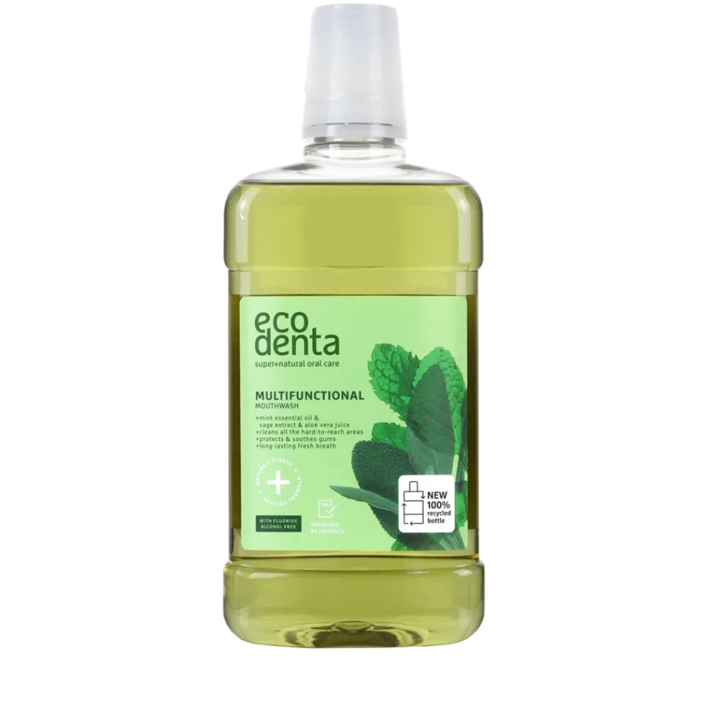 Mondwater Multifunctional Salie Aloë Vera & Muntolie 500 ml^Ecodenta Outlet