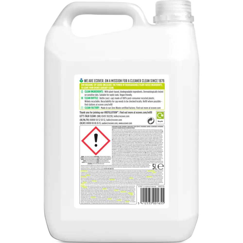 Handafwas<Ecover Afwasmiddel Citroen & Aloe Vera 5000 ml