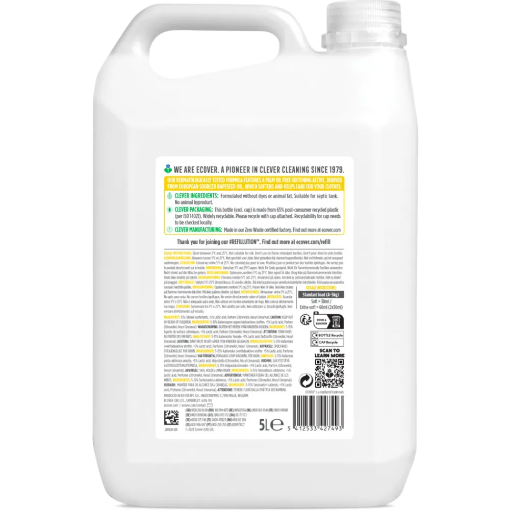 Wasverzachter Gardenia & Vanille 166 Wasbeurten 5 liter^Ecover Hot