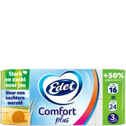 Comfort Plus Toiletpapier 3 Laags 16 stuks^Edet Sale