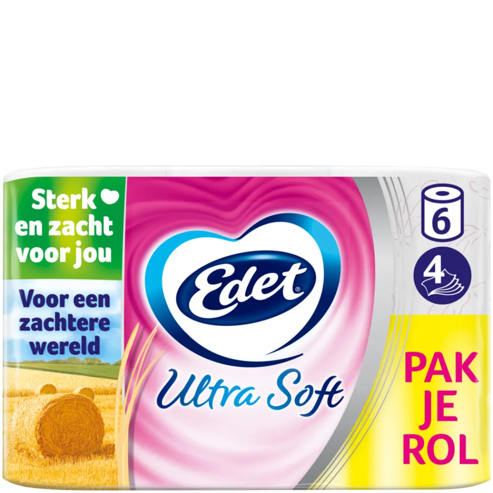 Ultra Soft Toiletpapier 4 Laags 6 stuks^Edet Discount