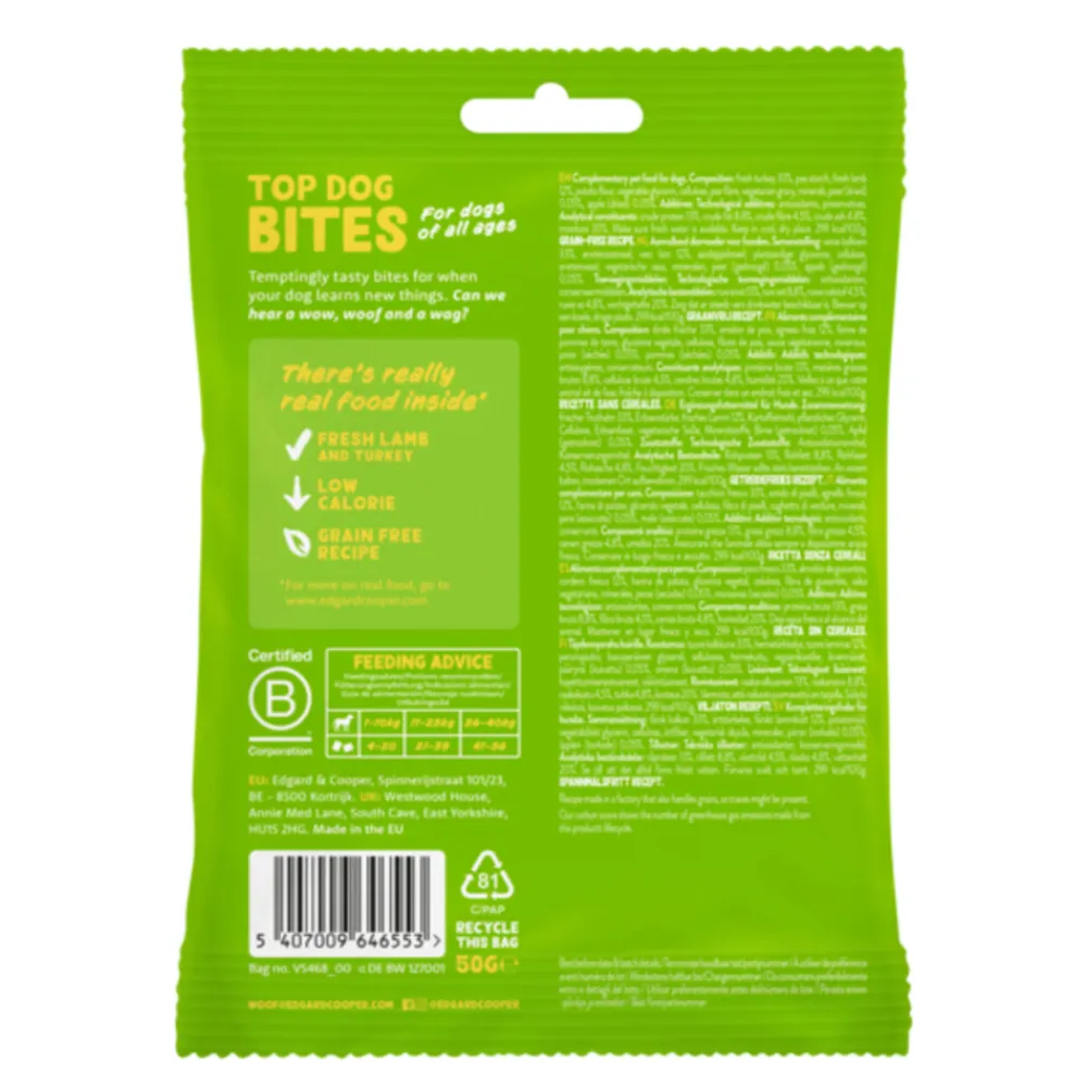 Adult Bite S Lam & Kalkoen 50 gr Snacks