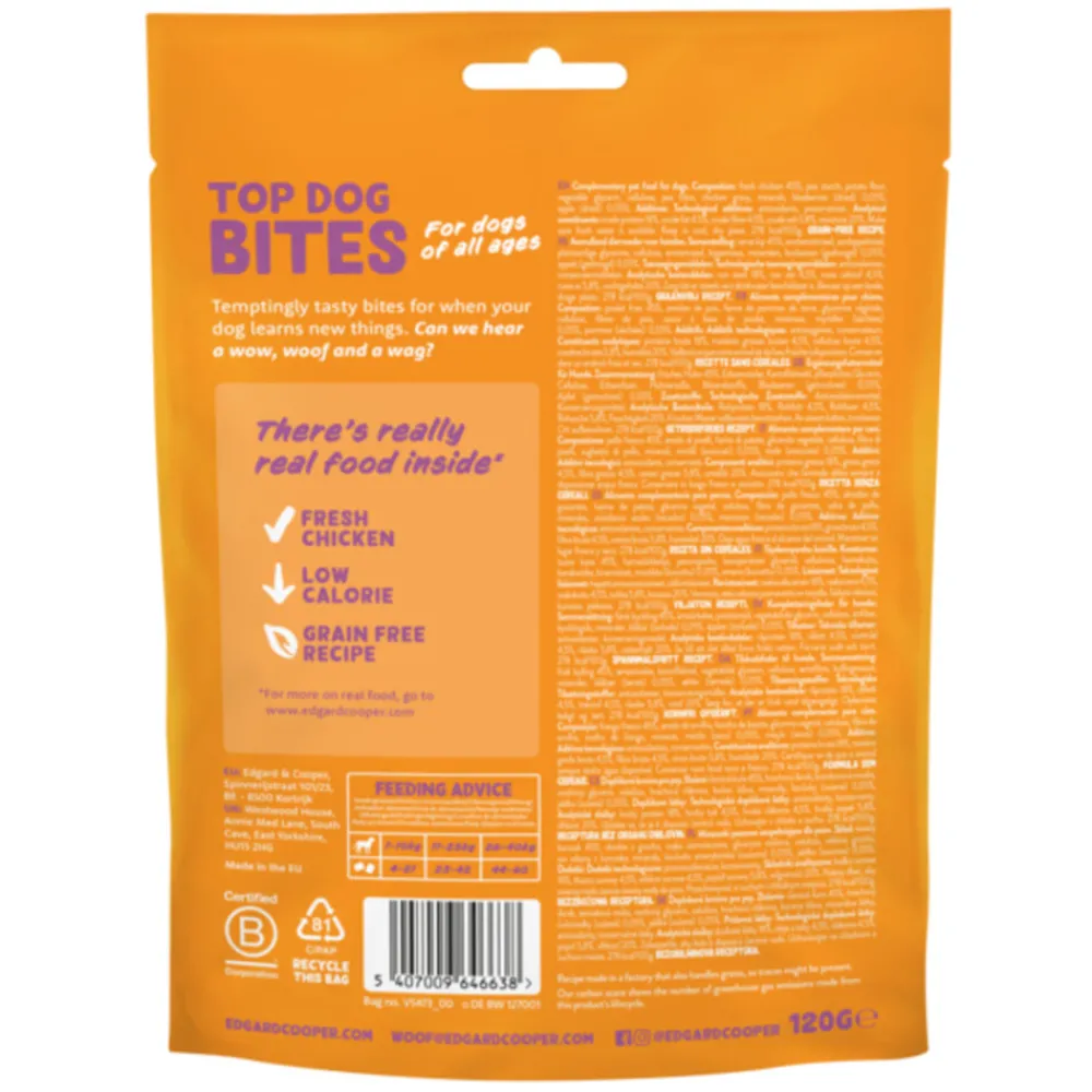 Snacks<Edgard & Cooper Adult Bite S Kip 120 gr